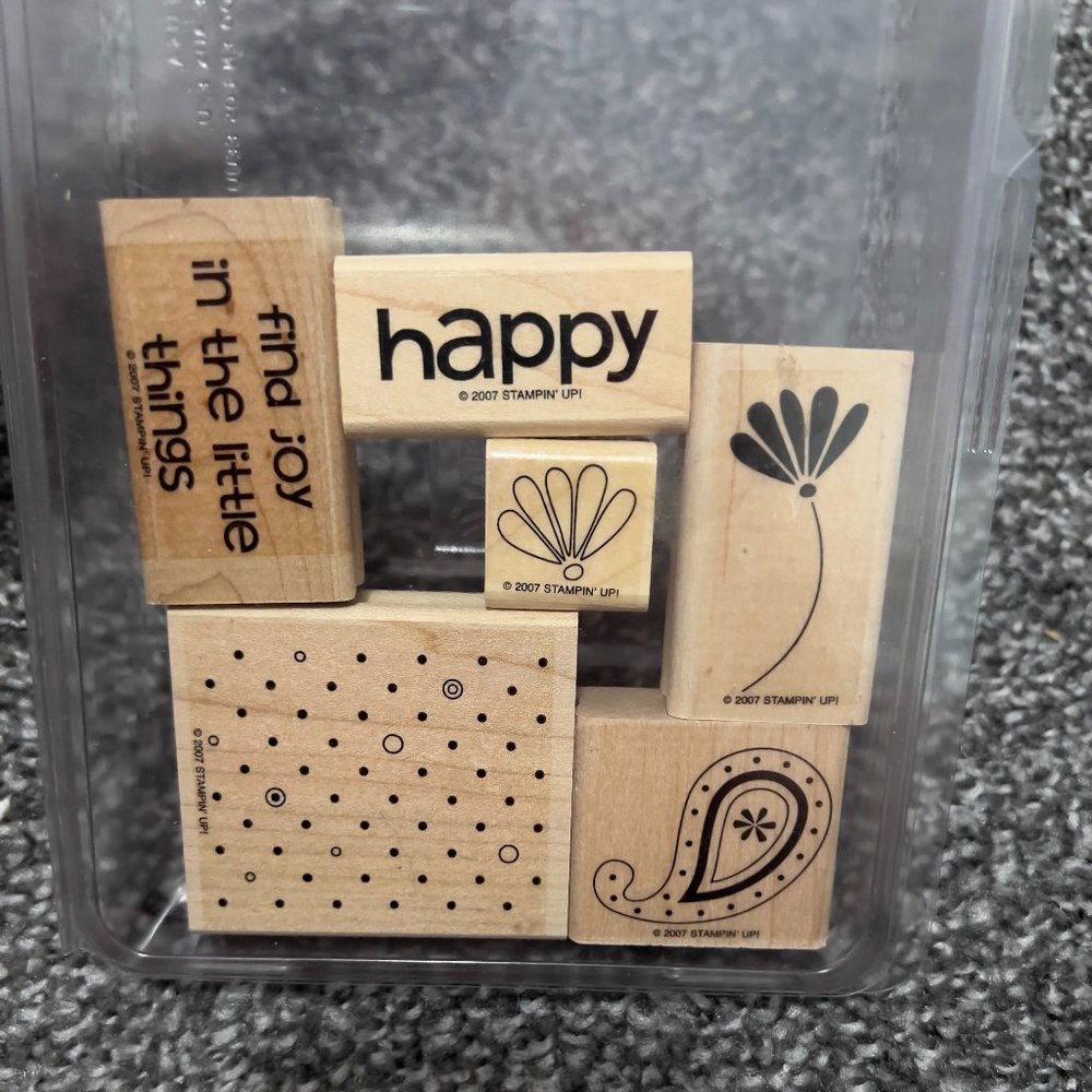 Stampin' Up! Polka Dots & Paisley 6 pc. Mounted Stamp Set